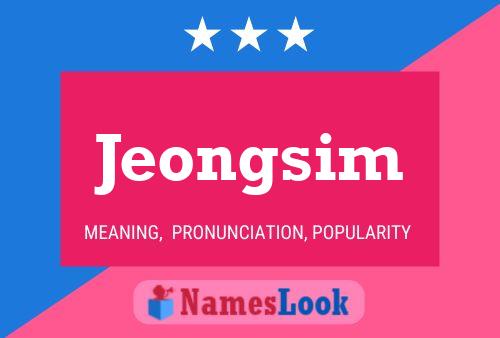 Jeongsim Name Poster