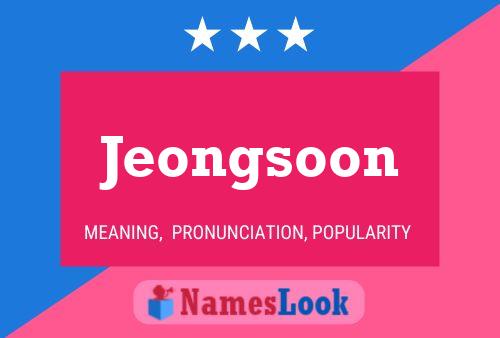 Jeongsoon Name Poster