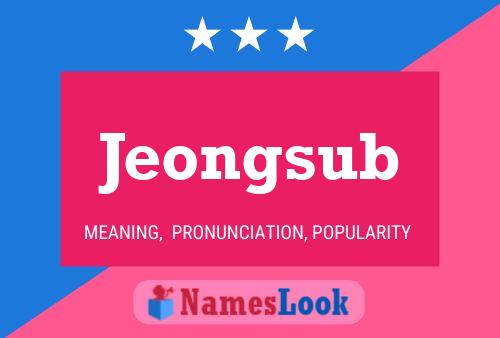 Jeongsub Name Poster