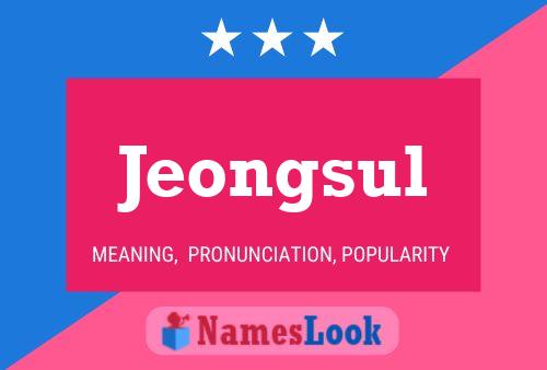 Jeongsul Name Poster