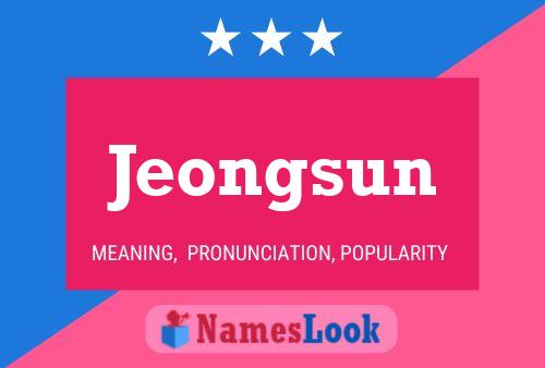 Jeongsun Name Poster