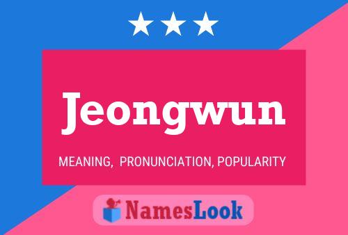 Jeongwun Name Poster