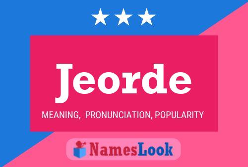 Jeorde Name Poster