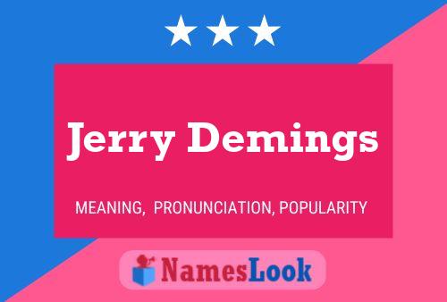 Jerry Demings Name Poster