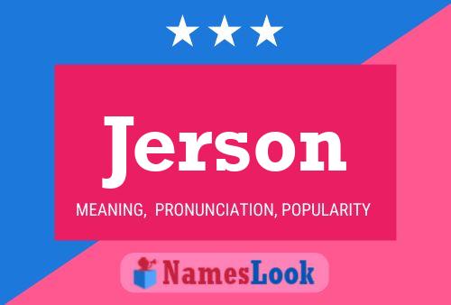 Jerson Name Poster