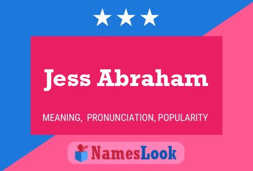 Jess Abraham Name Poster