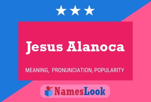 Jesus Alanoca Name Poster