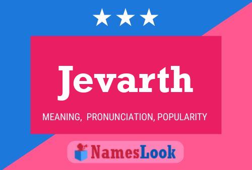 Jevarth Name Poster