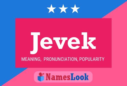 Jevek Name Poster