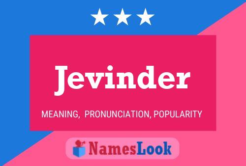 Jevinder Name Poster