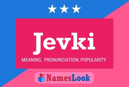 Jevki Name Poster