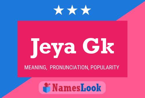 Jeya Gk Name Poster