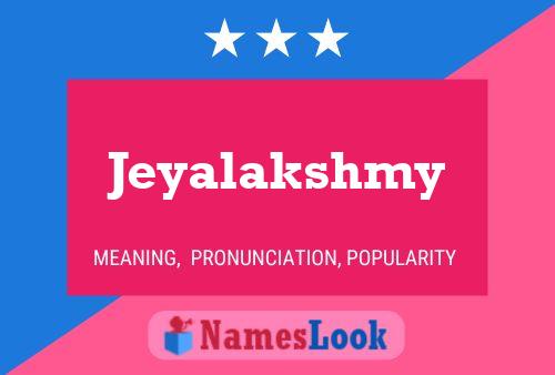 Jeyalakshmy Name Poster