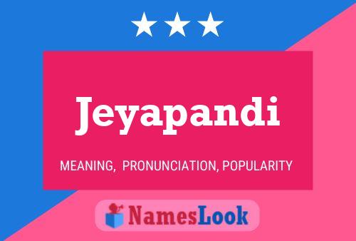 Jeyapandi Name Poster