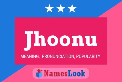 Jhoonu Name Poster