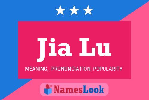 Jia Lu Name Poster