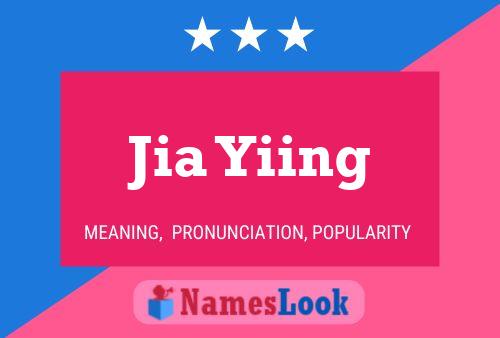 Jia Yiing Name Poster