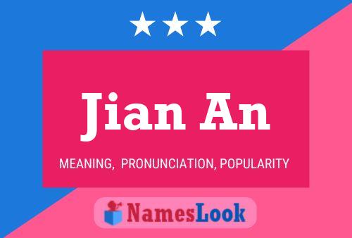 Jian An Name Poster