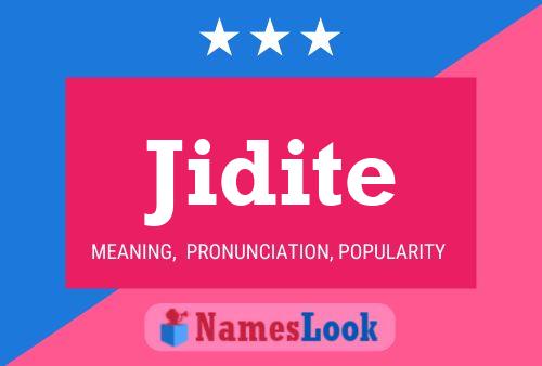 Jidite Name Poster