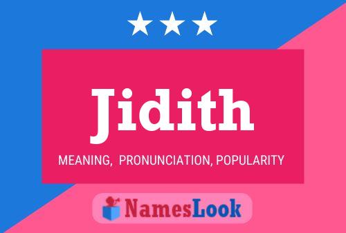 Jidith Name Poster