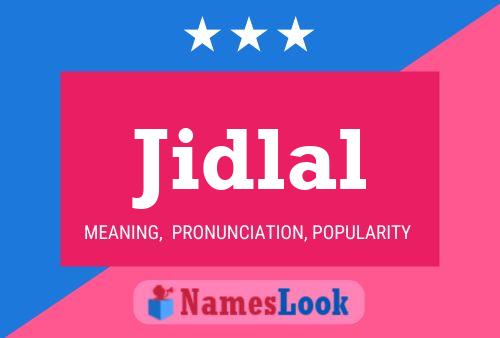 Jidlal Name Poster