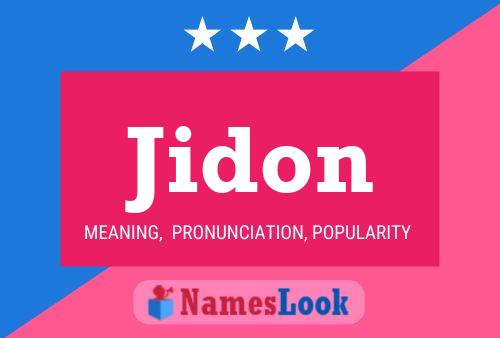 Jidon Name Poster