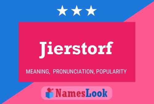 Jierstorf Name Poster