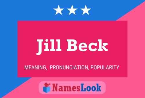 Jill Beck Name Poster