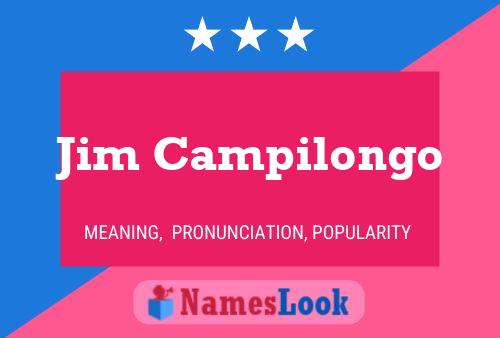 Jim Campilongo Name Poster