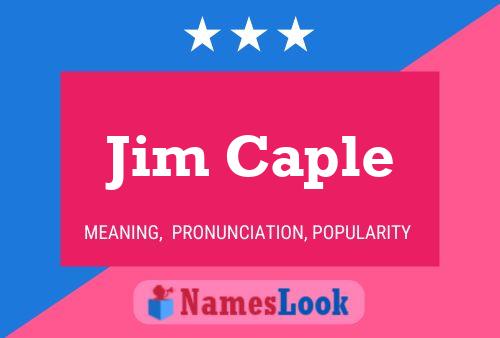 Jim Caple Name Poster