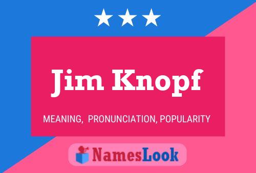 Jim Knopf Name Poster