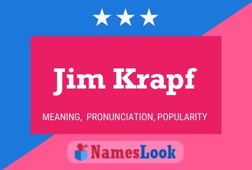 Jim Krapf Name Poster