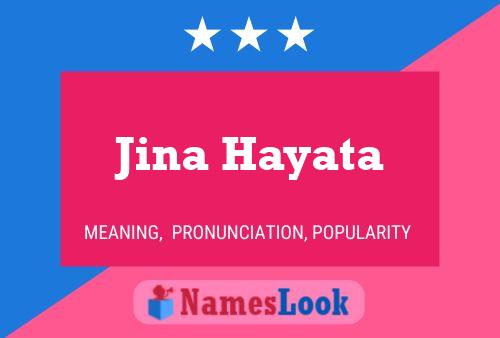 Jina Hayata Name Poster