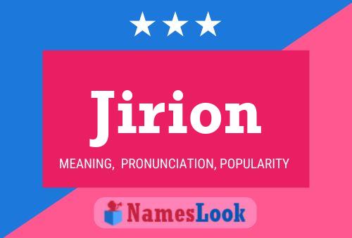 Jirion Name Poster