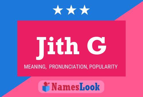 Jith G Name Poster