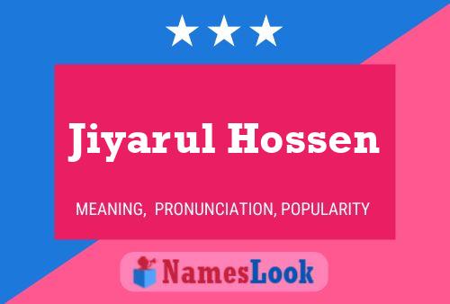 Jiyarul Hossen Name Poster