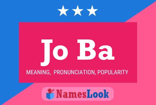 Jo Ba Name Poster