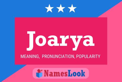 Joarya Name Poster