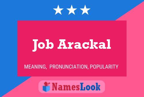 Job Arackal Name Poster