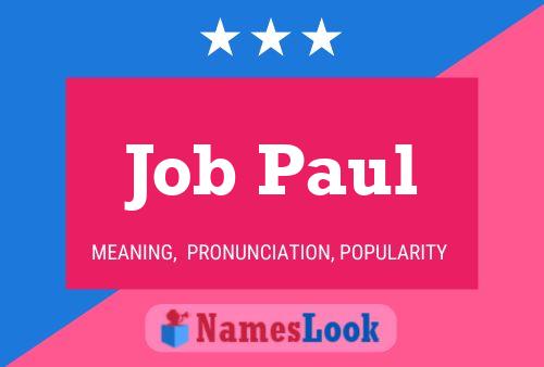 Job Paul Name Poster