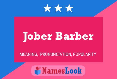 Jober Barber Name Poster