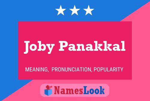 Joby Panakkal Name Poster