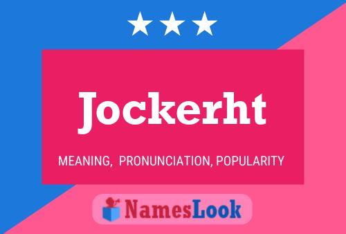 Jockerht Name Poster