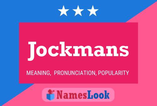 Jockmans Name Poster