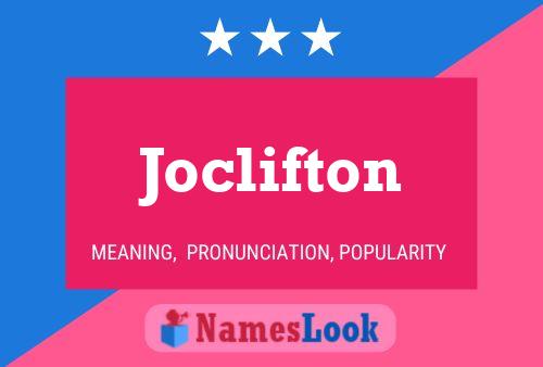 Joclifton Name Poster