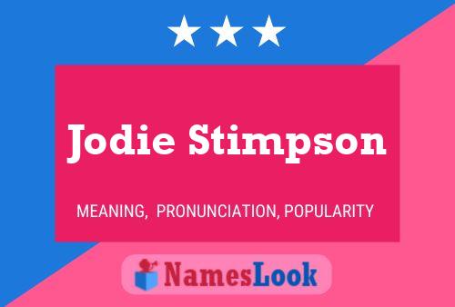 Jodie Stimpson Name Poster