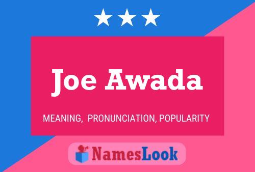 Joe Awada Name Poster