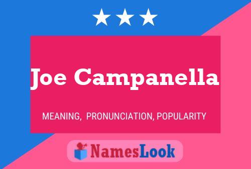 Joe Campanella Name Poster