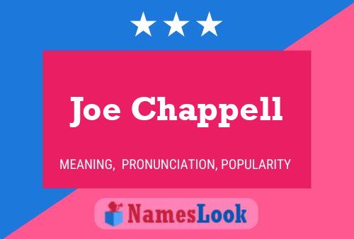 Joe Chappell Name Poster