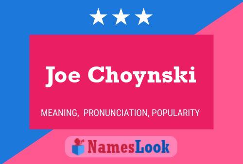 Joe Choynski Name Poster